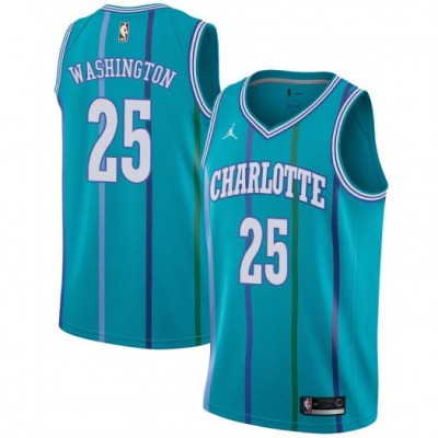Nike Charlotte Hornets #25 P.J. Washington Aqua NBA Jordan Swingman Hardwood Classics Jersey Men's